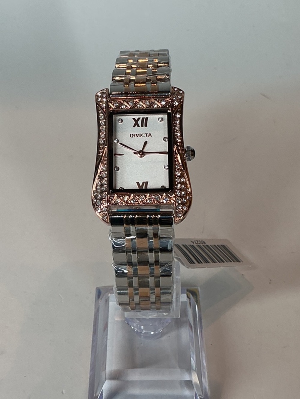 Invicta Two-Tone Silver & Rose Gold Crystal Accent Women's Watch (69274)